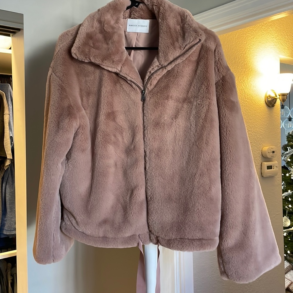 [Rebecca Minkoff] Pink Faux Fur Jacket